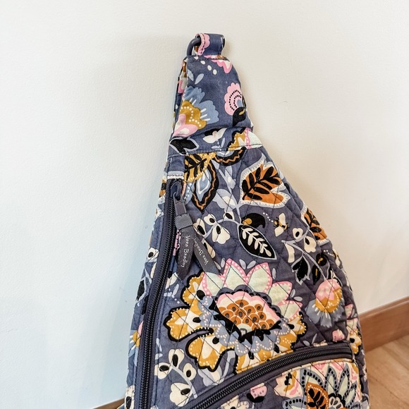 Vera Bradley Lighten Up Sling Backpack Charmont Meadow Gray - Picture 3 of 10